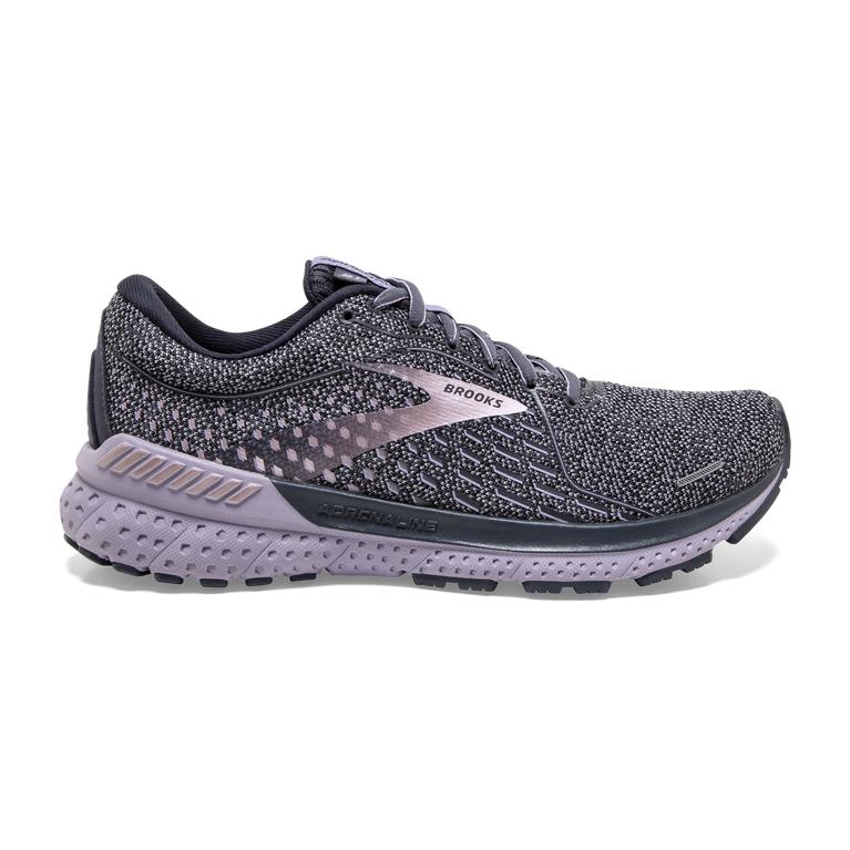 Brooks Women's Adrenaline GTS 21 Road Running Shoes - Ombre grey/Lavender/Metallic (YJQC89704)